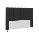 Ver imagem 2 de Cabeceira Estofada Cama Box Casal 1,40m Carla Suede Preto