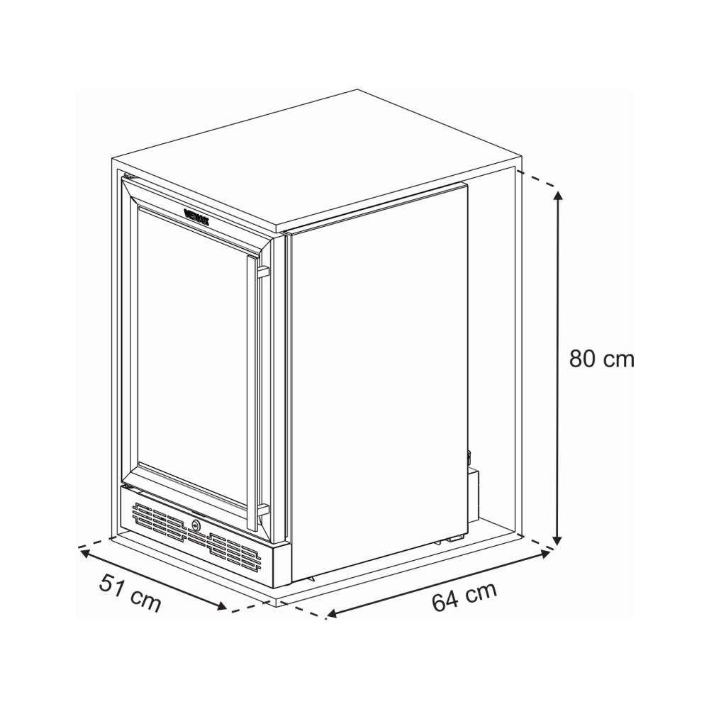 Cervejeira de Embutir Venax 82L Top Light Preto 220V - 3