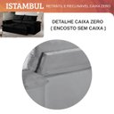 Ver imagem 7 de Sofá Retrátil e Reclinável Istambul Caixa Zero 2,00m Pillow de 15cm - Movenzo Estofados