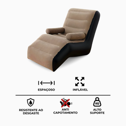 Sofá Inflável Preguiçoso Dobrável e Portátil - 3