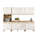 Ver imagem 1 de Conjunto de Cozinha Bergamo Modulado com 14 Portas 2 Gavetas Freijo/off White
