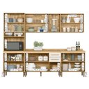 Ver imagem 3 de Conjunto de Cozinha Bergamo Modulado com 14 Portas 2 Gavetas Freijo/off White