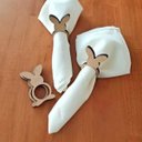 Ver imagem 1 de Kit 50x Porta Guardanapo COELHO Páscoa MDF