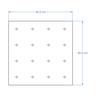 Kit 2x Painel Pegboard Multifuncional Prateleira Decoração Madeira Pinus - 3