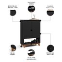 Ver imagem 3 de Sapateira para Hall de Entrada Quarto 68cm Flow Preto - Ej Móveis