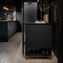 Ver imagem 2 de Sapateira para Hall de Entrada Quarto 68cm Flow Preto - Ej Móveis