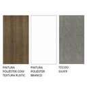 Ver imagem 2 de Conj. Mesa Tampo De Vidro 4 Cadeiras Rustic/Branco/silver