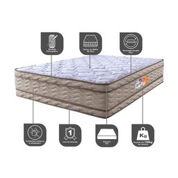 Colchão Queen Cama Inbox Ortopédico 158x198x32 Double Face Espuma D33 Dourado - 3