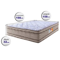 Colchão Queen Cama Inbox Ortopédico 158x198x32 Double Face Espuma D33 Dourado - 2