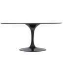 Ver imagem 2 de Mesa de Jantar Saarinen Oval 244x137 Cm Mármore Carrara Base Preta