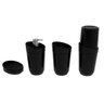 Kit Banheiro Preto Crippa 4 Peças Porta Escova Porta Sabonete Líquido Porta Algodão e Saboneteira - 1