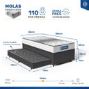 Ver imagem 5 de Cama Box com Auxiliar + Colchão de Molas Ensacadas Double Face Essence Probel Solteiro 88cm