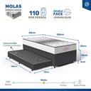 Ver imagem 4 de Cama Box com Auxiliar + Colchão de Molas Ensacadas Double Face Essence Probel Solteiro 88cm
