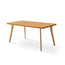 Ver imagem 1 de Mesa de Jantar em Madeira Maciça Millena 160x80 com Pés de Madeira - Imbuia