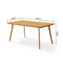 Ver imagem 4 de Mesa de Jantar em Madeira Maciça Millena 160x80 com Pés de Madeira - Imbuia