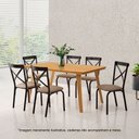 Ver imagem 2 de Mesa de Jantar em Madeira Maciça Millena 160x80 com Pés de Madeira - Imbuia