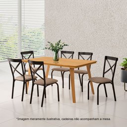 Mesa de Jantar em Madeira Maciça Millena 160x80 com Pés de Madeira - Imbuia - 2 Mesa de Jantar em Madeira Maciça Millena 160x80 com Pés de Madeira - Imbuia - 2