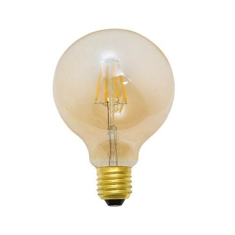 Lâmpada Led Mini Baloon Filamento 4w Luz Âmbar Bivolt Luminatti