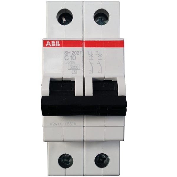 Disjuntor Bipolar Abb Sh202 T 16a Curva C Norma Din - 2