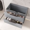 Ver imagem 4 de Gabinete para Banheiro Iolanda 80 Suspenso Fabribam Cinza