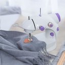 Ver imagem 6 de Mini Máquina de Costura Portátil com Pedal Elétrico Luz Integrada Fonte Bivolt
