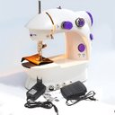 Ver imagem 4 de Mini Máquina de Costura Portátil com Pedal Elétrico Luz Integrada Fonte Bivolt