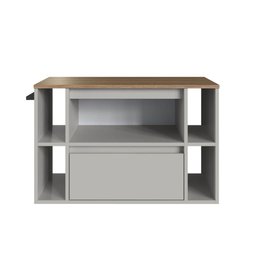 Gabinete de Banheiro Suspenso 80cm com 4 Nichos 1toalheiro 1porta e 1gaveta Bh8010 Mel/arenas - 5