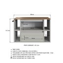 Ver imagem 4 de Gabinete de Banheiro Suspenso 80cm com 4 Nichos 1toalheiro 1porta e 1gaveta Bh8010 Mel/arenas