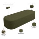 Ver imagem 4 de Kit 02 Puffs Decorativo Orgânico para Living Quarto 195cm Doha W01 Linho Verde- Lyam Decor