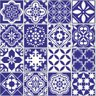 Papel de Parede Azulejo Clássico Azul - 3,00x0,50m - 1