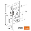 Ver imagem 2 de Fechadura Stam 800 Pivotante Quadrada Cromada Tetra Chave