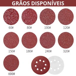 Disco de Lixa Aderente com Furo 125mm Grão 240 | 50 Un - 7