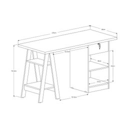 Escrivaninha para Quarto Estudo com Gaveta Bali Carmolar - 4