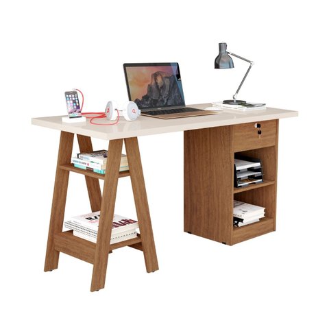 Escrivaninha para Quarto Estudo com Gaveta Bali Carmolar