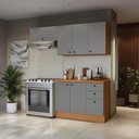 Ver imagem 1 de Armário de Cozinha Compacta 3 Gavetas 200cm Canela/cinza Sagrado Pixel Kappesberg