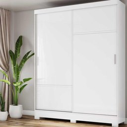 Guarda-Roupa 2 Portas de Correr 2 Gavetas Viena Multimóveis CR4032 Branco - 1