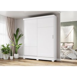 Guarda-Roupa 2 Portas de Correr 2 Gavetas Viena Multimóveis CR4032 Branco - 5