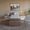Ver imagem 4 de Cama Box Baú Solteiro + Colchão Prime Espuma D45 Marrom Suede Marrom/marrom
