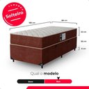 Ver imagem 6 de Cama Box Baú Solteiro + Colchão Prime Espuma D45 Marrom Suede Marrom/marrom