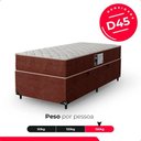 Ver imagem 7 de Cama Box Baú Solteiro + Colchão Prime Espuma D45 Marrom Suede Marrom/marrom