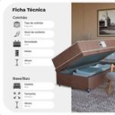 Ver imagem 5 de Cama Box Baú Solteiro + Colchão Prime Espuma D45 Marrom Suede Marrom/marrom