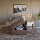 Ver imagem 2 de Cama Box Baú Solteiro + Colchão Prime Espuma D45 Marrom Suede Marrom/marrom
