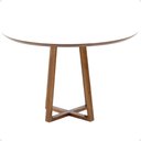 Ver imagem 4 de Mesa de Jantar Redonda Lara Premium 120cm em Madeira Maciça e MDF - Branco