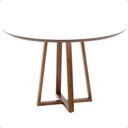 Ver imagem 2 de Mesa de Jantar Redonda Lara Premium 120cm em Madeira Maciça e MDF - Branco