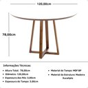Ver imagem 6 de Mesa de Jantar Redonda Lara Premium 120cm em Madeira Maciça e MDF - Branco