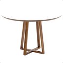Ver imagem 3 de Mesa de Jantar Redonda Lara Premium 120cm em Madeira Maciça e MDF - Branco