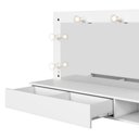 Ver imagem 3 de Camarim Penteadeira Lumiere Mesa Suspensa com Espelho e Gaveta Organizadora Branco Fosco - Mabe