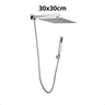 Chuveiro Ducha Quadrado 30x30 Slim Inox Cromado Completo com Desviador - 9