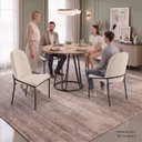 Ver imagem 5 de Conjunto para Sala de Jantar Mesa Ômega Tampo Redondo 90x90 com 4 Cadeiras Rubi