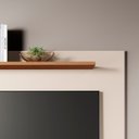 Ver imagem 4 de Painel Europa Tv 32 Polegadas Pequeno Quarto Suspenso Sala Rack Cor Off White/freijó